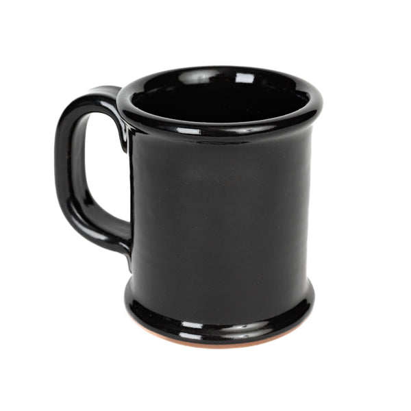 Handcrafted Glazed Stoneware Collings Mug - Midnight Black