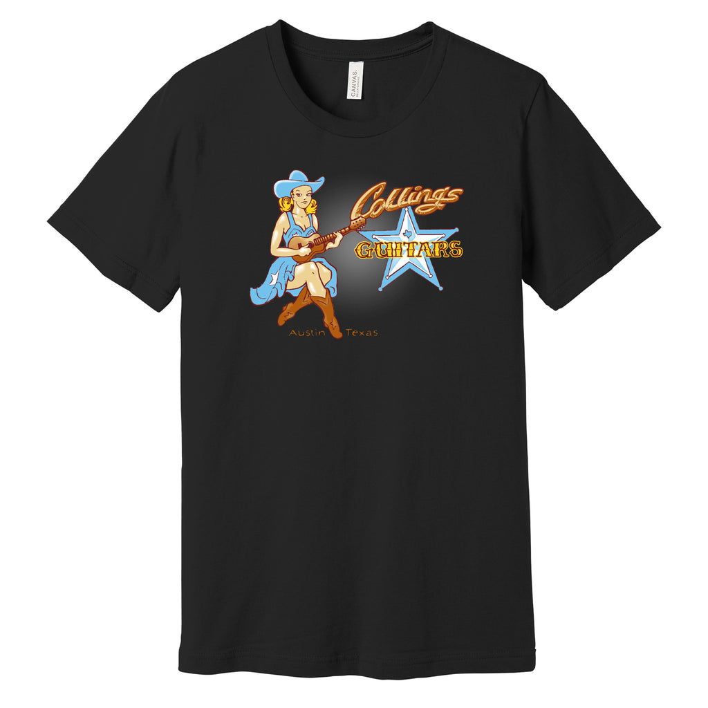 Collings Cowgirl T-Shirt Black (Unisex)