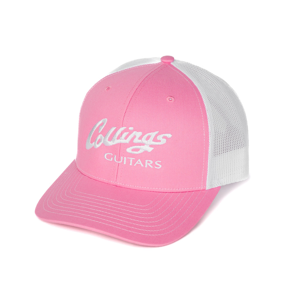 Pink/White Collings Hat with Embroidered Logo