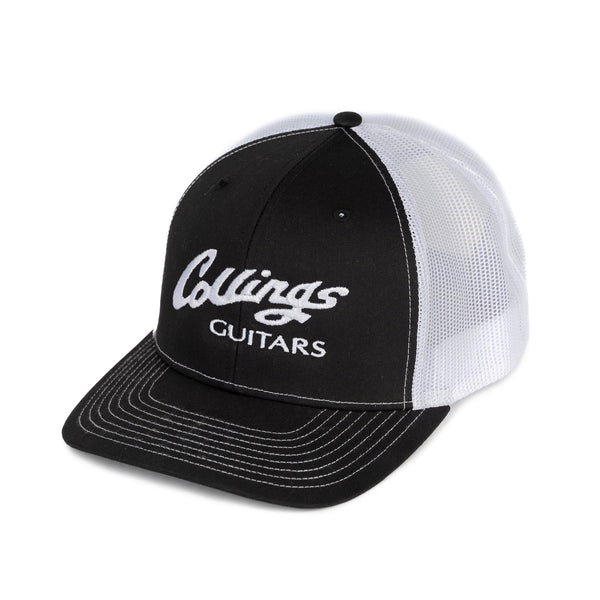 Black/White Collings Hat with Embroidered Logo