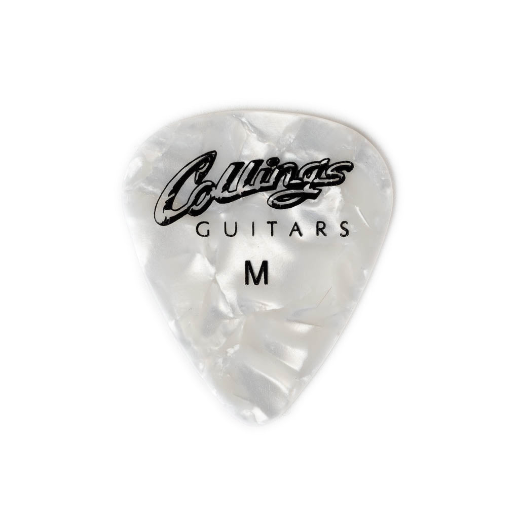 Collings Logo White Pearloid Picks (pack of 10)